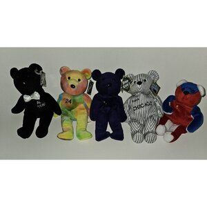 5 Salvino's Bammers Plush Bears Lot Clemens 21 Thomas Wood Griffey Jr McGwire 25